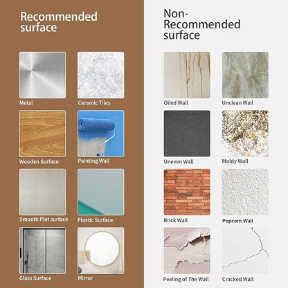URCOLOR 10-Sheet Kitchen Backsplash Tiles Peel and Stick, 12”×12” Self Adhesive Wall Tile Sticker for Bathroom,Sandstone Brown