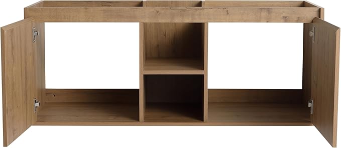 48 Inch Bathroom Vanity Without Sink Top,48" Floating Bathroom Vanity No Sink Top,Modern Floating Vanity Cabinet for Bathroom,Wall Mounted Plywood Vanity Cabinet,Brown