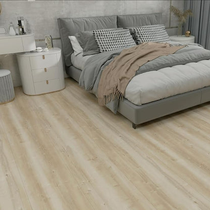 16 Sq.Ft Lareko Peel & Stick Vinyl Flooring Roll | 197" Length x 11.8" Wide Plank Floor, Waterproof Ash Wood Grain Self-Adhesive Sheet, Non-Slip,Easy DIY Home Decor