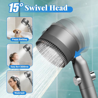 Filtered Shower Head with Handheld, High Pressure Water Flow and Multiple Spray Modes Shower Head with Filter, Power Wash for Hard Water,Showerhead with Wall Holder & ON/Off Switch for Pets Bath