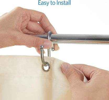 EHZNZIE Shower Curtain Liner Light Weight PEVA, Shower Liner 72x72 Inches, Waterproof, No Chemical Smell with 12 Rust Proof Metal Grommets for Bathroom Shower Curtain, Beige