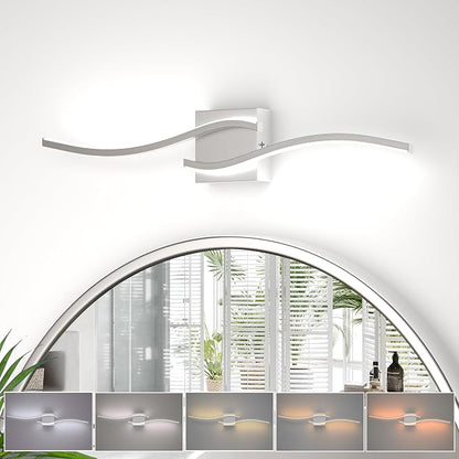 LED Bathroom Vanity Light 5CCT 32in, Brushed Nickel | 2700K-6500K Selectable, CRI>80, Rust-Proof Metal & Acrylic, ETL Certified, For Bathroom Mirrors, Washrooms, Vanity Areas