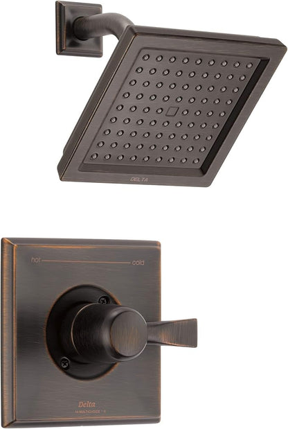 Delta Faucet Dryden 14 Series Single-Function Shower Trim Kit with Single-Spray Touch-Clean Shower Head, Venetian Bronze, 2.0 GPM Water Flow, T14251-RB-WE (Valve Not Included)