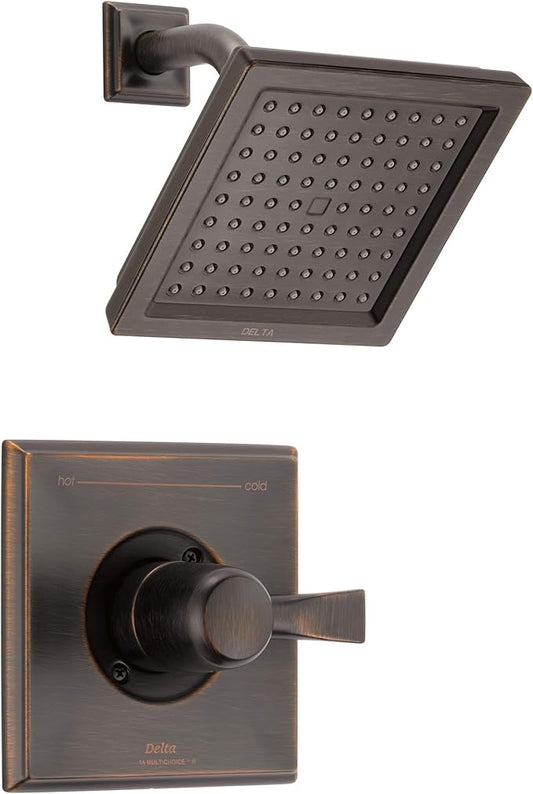 Delta Faucet Dryden 14 Series Single-Function Shower Trim Kit with Single-Spray Touch-Clean Shower Head, Venetian Bronze, 2.0 GPM Water Flow, T14251-RB-WE (Valve Not Included)