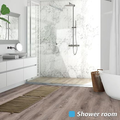 Art3d Wood Textured Peel and Stick Vinyl Floor Tiles, 40-Pack, Teak | Rigid Surface, Waterproof, Fire-Proof, Self-Adhesive, Easy to Clean, Cover 60 sq.ft, Ideal for Bedroom, Living Room, Kitchen