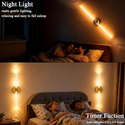 Rechargeable Wall Lights Battery Operated Sconce 2Pack(Gold Bubble Crystal) | 10000mAh Wireless Wall Lights With Touch & Remote, 4CCT, 360° Rotatable Wall Lamp for Bedroom Living Room Hallway 31.5in