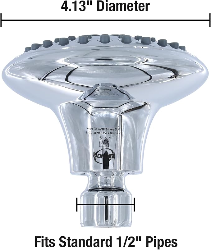 Danco 1.8GPM 5-Spray Water-Saving Shower Head with Adjustable Swivel Ball Joint in Chrome (12017)