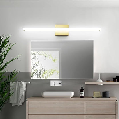 31.5inch Gold LED Bathroom Vanity Light Bar 24W Modern Bath Light Fixture Over Mirror Vanity Light Cool White 6000K