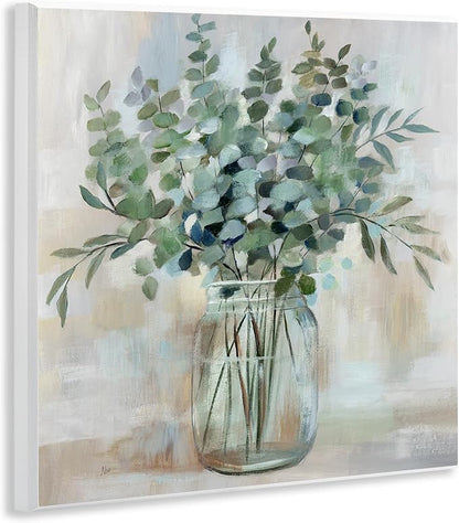 Soothing Eucalyptus Herb, 12 x 12 Inch Mounted Print on Wall Plaque | Stupell Industries · By Nan · Ready to hang · Rustic farmhouse charm for kitchen or living spaces · Made in USA