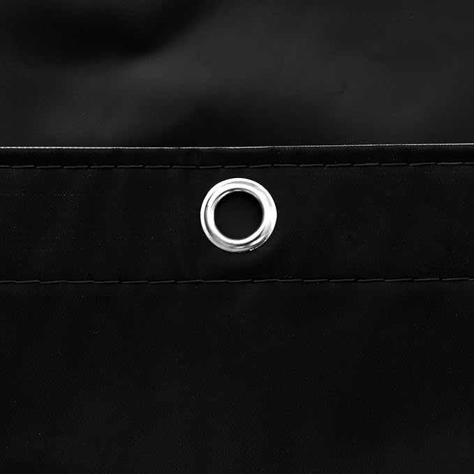 Barossa Design Extra Long Black Shower Curtain Liner with 3 Magnets - 72" x 84" XL, Waterproof PEVA Lightweight Shower Liner for Bathroom, PVC Free, Metal Grommets - Black, 72x84