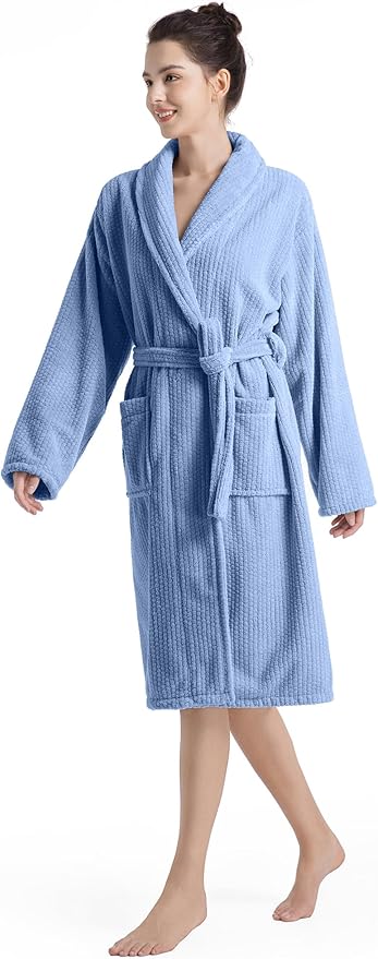 Plush Bath Robes For Women After Shower,Soft Long Towel Robe,Quick Dry&Warm Womens Bathrobe