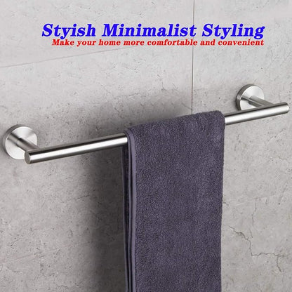 GERZWY 24-Inch Bath Towel Bar Brushed Stainless Steel Bathroom Towel Bar Contemporary Style Wall Mount for Bath Kitchen AG1101C60-LS
