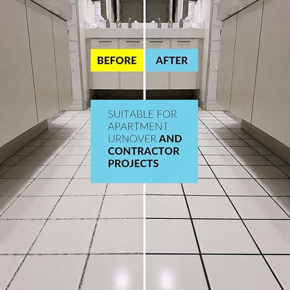 Premixed Tile Grout Repair Anthracite Charcoal Gray (17.6oz/500g) | Acrylic sanded formula, for bathroom shower kitchen tile, water-resistant, 24-hour cure, 58 sq ft, value 2-pack