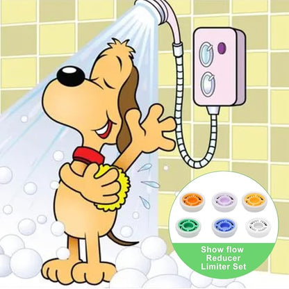 MAYYAYA 7-Pc Brass Shower Flow Saver Kit, 1/2", 6 Color Options | MAYYAYA brass flow saver kit: 6 color-coded reducers (1.2-2.5 GPM); durable 1/2" connector; fits fixed & handheld showers