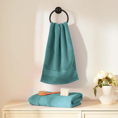 COZYART Bath Towel Set 6 PCS, Luxury 100% Turkish Cotton 650GSM Ultra Soft | Absorbent Quick Dry, OEKO‑Tex 100 Cert. Zero Twist Ring Spun Cotton, Plush Fluffy, Breathable Hotel Quality Bathroom Towels