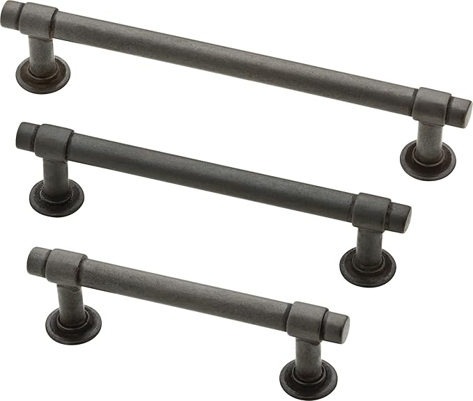 Franklin Brass Francisco (1-Pack) Cabinet Handles 3" Hole Center Pulls | Soft Iron Hardware for Kitchen Drawers, Dressers, Furniture P29520-SI-C