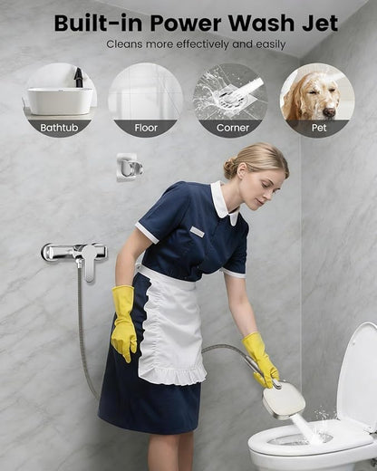 Filtered Shower Head with Handheld, High Pressure 7 Mode Handheld Shower Head with Hose and Filters for Hard Water, Built-in Power Wash to Clean Tub, Remove Chlorine - Reduce Dry Itchy Skin