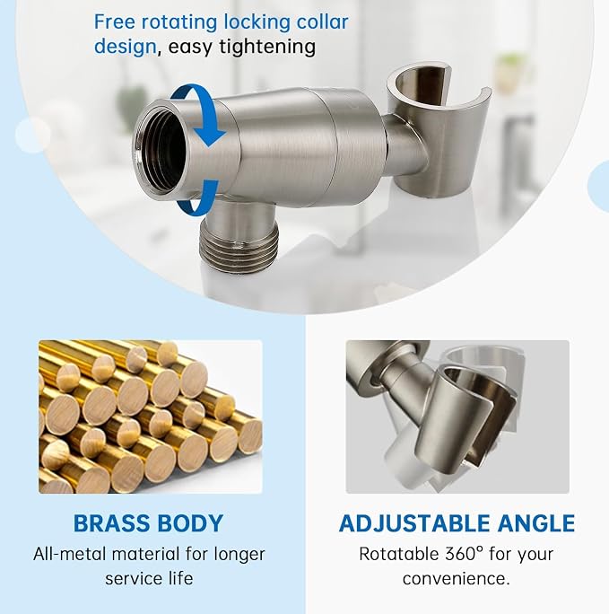 G-Promise High Pressure 6 Mode Hand Held Shower Head with Extra Long Hose | High Pressure, 6 Spray Mode, Easy Install, Adjustable Angle, Extra Long Hose, Modern Upgrade