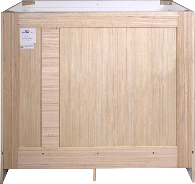Design House Brookings Bathroom Vanity, 36", White | Adjustable Hinges, Freestanding, Contemporary/Modern, Wood, Bath, 586958