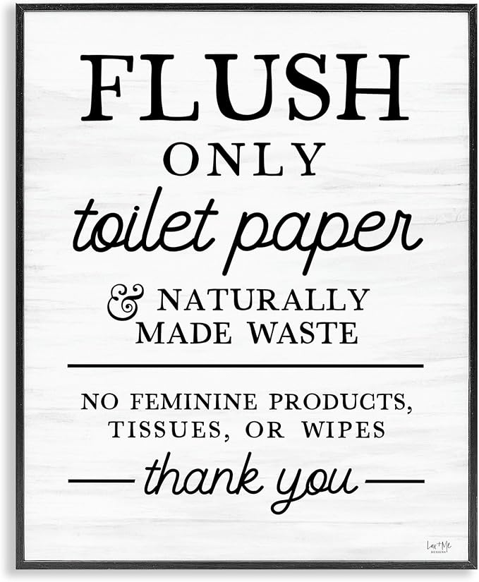 Bathroom Rules Typography Humor, 24 x 30 Inch Framed Giclée Print | Stupell Industries · Ready to hang once unboxed · Great gift for housewarming · Made in USA