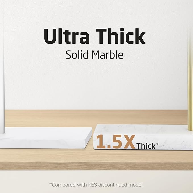 KES Gold Hand Towel Holder Stand for Bathroom, Countertop Towel Stand with Weighted Marble Base, 17.3" Standing Swivel Towel Rack Adjustable 2 Arms, 18/8 Stainless Steel, Brushed Gold, BTH233A-BZ | Countertop Towel Holder, Weighted Base For Stability, ...