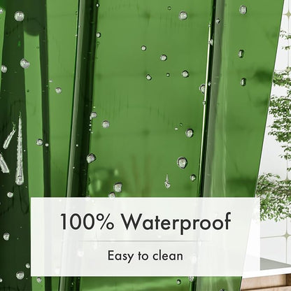 Shower Curtain Liner 72x72, Plastic Shower Liner PEVA Medium Weight Inside Shower Curtains for Bathroom with Rustproof Grommets, Dark Green