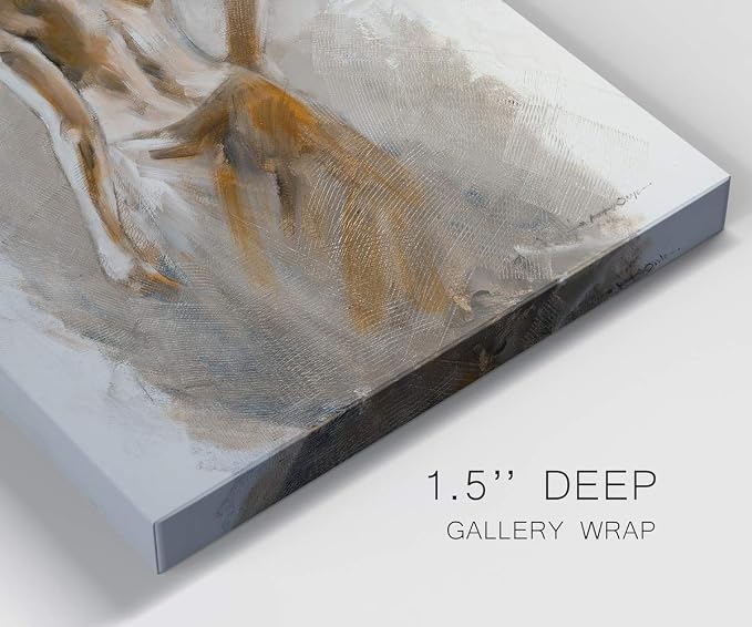 Renditions Gallery Woman Canvas Wall Art Abstract Paintings & Prints Exotic African Golden Beauty Canvas Modern Wall Hanging Decorations for Bedroom Living Room Office Kitchen - 18"x27" LT02