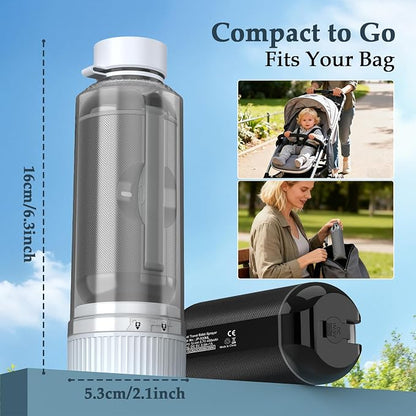 Portable Bidet for Travel, Rechargeable Waterproof Sprayer, Black | Portable Rechargeable Travel Bidet Sprayer Fits Various Water Bottles, Waterproof High Pressure Handheld for Personal Hygiene