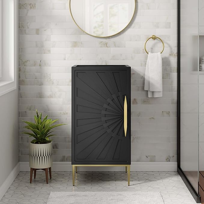 Modway Awaken Bathroom Vanity Cabinet, 18", Black