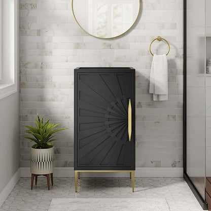 Modway Awaken Bathroom Vanity Cabinet, 18", Black