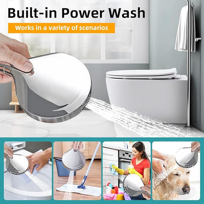 Filtered Shower Head with Handheld - High Pressure 9 Spray Modes Showerhead with 16-Stage Water Softener for Hard Water - Purifying Detachable Hand Held Shower Head, Chrome