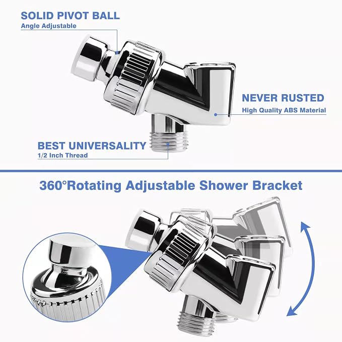 Filtered Shower Head - 59 Inch Expandable Handheld Hose, Leakproof Flexible Hose Extension, High Pressure Shower