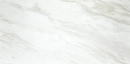 Daltile Perpetuo 12" x 24" Porcelain Marble Look Wall & Floor Tile in Polishied Timeless White (9 pieces per carton) (17.01 sqft per carton)