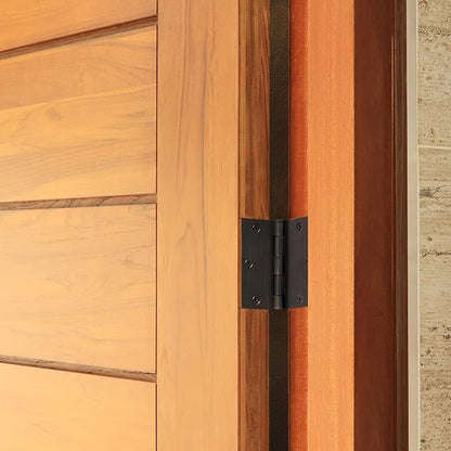Design House Door Hinges for Interior Doors 10-Pack 3-1/2-inch x 3-1/2-inch, Design House Square Corner Steel Door Hinge Door Hardware, Oil Rubbed Bronze, 181503