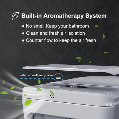 TDH Smart Toilet,Heated Toilet Bidet with Warm Water Auto Flushing Sprayer & Dryer,Modern Toilets for Bathroom Foot Sensor,Night Light LED Display