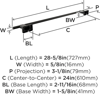 Amerock Bronx Black Bronze 24 inch (610mm) Towel Bar, BH26615BBR