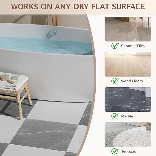 Peel and Stick Floor Tile, 30 PCS 12" x 12" Checkered Waterproof Marble Texture Luxury Vinyl Tiles, Easy DIY Self Adhesive Vinyl Flooring for Bathroom, Kitchen, Living Room, Dark Gray/White