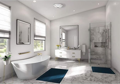 Good Housekeeping Kingsley (81030) Decorative 90 CFM 2.5 Sones Bathroom Ventilation Exhaust Fan with Lighting (Chrome)