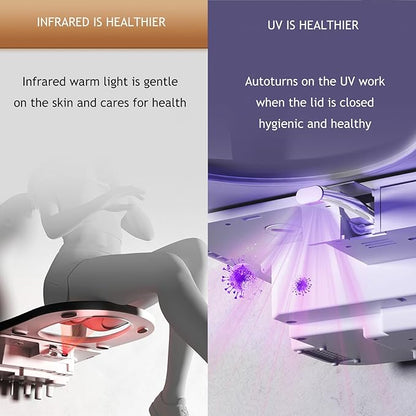 Modern Smart Toilet with Bidet Built In, One Piece Tankless Toilet with Auto Open/Close Lid, Heated Seat, Warm Air Dry, Night Light, Remote Control (Elongated White)