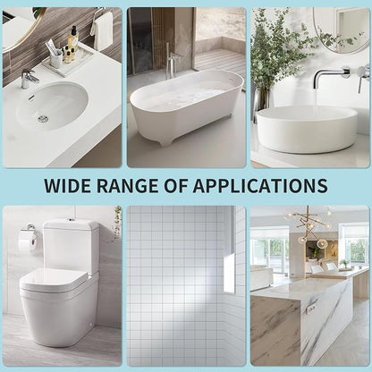 Ceramic tub and tile Paint Refinishing Kit Bathtub Bathroom wall Paint floor, Easy of Usecountertop sink,Ceramic walls in the bathroom rproof Kitchen Countertop, Low Odor(White 50-60sq.ft)