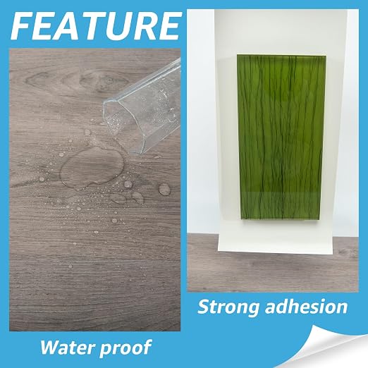 Art3d Wood Textured Peel and Stick Vinyl Floor Tiles, 40-Pack, Teak | Rigid Surface, Waterproof, Fire-Proof, Self-Adhesive, Easy to Clean, Cover 60 sq.ft, Ideal for Bedroom, Living Room, Kitchen