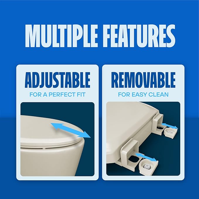 Highcraft B4TSPR Round Plastic Toilet Seat Slow Close ? Easy Remove, Bone