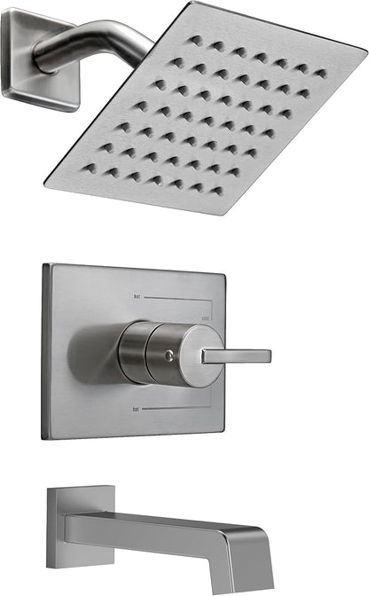 Tub Shower Faucet Set with 6 Inch Brushed Nickel Shower Head & Tub Faucet | Bathtub Shower System,shower faucet set,shower set, Tub Faucet Set,shower faucet,Brushed Nickel Shower Faucet Set