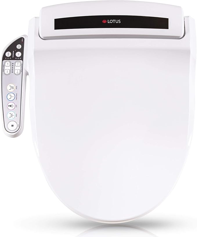 Lotus Bidet ATS-800 Round, Heated Seat, Temperature Controlled Wash, Warm Air Dryer, Easy DIY Installation, Made in Korea