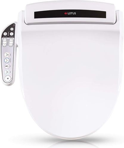 Lotus Bidet ATS-800 Round, Heated Seat, Temperature Controlled Wash, Warm Air Dryer, Easy DIY Installation, Made in Korea