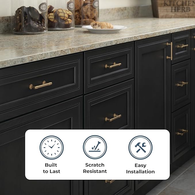 Franklin Brass Francisco (5-Pack) Cabinet Handles 4" Hole Center Pulls | Champagne Bronze Hardware Kitchen Door, Drawers, Dressers, Furniture P29617Z-CZ-B1
