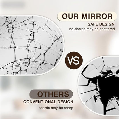 FICTOR 20" x 30" Arched Bathroom Vanity Mirror for Over Sink, Silver | Anti-Rust Metal Framed, HD Tempered Shatter-Proof Glass, Modern Wall Mirror for Entryway, Living Room, Bedroom