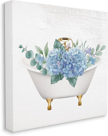 Stupell Industries Chic Bathtub Hydrangea Blossoms Canvas Wall Art, Design by Lil' Rue | Stupell Industries | 30 x 30 Inches, Easy to Hang and Sturdy, Made in USA, by Lil' Rue