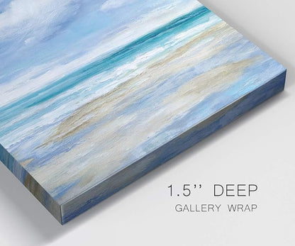 Renditions Gallery Washy Coast Wall Art, Premium Gallery Wrapped Canvas Decor, Ready to Hang, 16 in H x 16 in W, Made in America Print