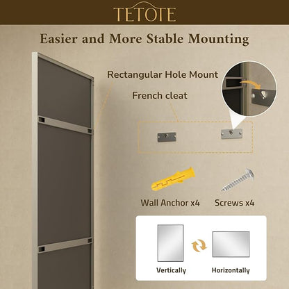 Brushed Nickel Mirror 22" x 30" Rectangle Beveled Frame Bathroom Vanity Mirror for Over Sink Brushed Nickel, Tempered Glass, Stronger Frame, Modern Farmhouse Bedroom, Entryway
